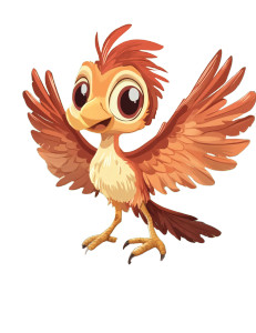 Cute Archaeopteryx Illustration Kids Vinyl Car Decal Sticker – Waterproof & UV-Resistant 4.16"