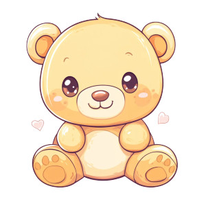 Cute Baby Bear Cartoon Vinyl Car Decal Sticker – Waterproof & UV-Resistant 4.0"