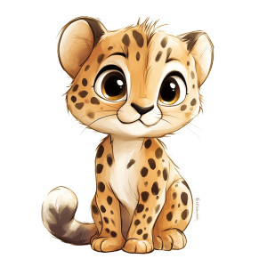 Cute Baby Cheetah Watercolor Vinyl Car Decal Sticker – Waterproof & UV-Resistant 4.0" Cute Baby Cheetah Watercolor Vinyl Car Decal Sticker – Waterproof & UV-Resistant 4.0"
