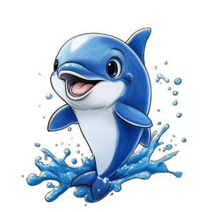 Cute Baby Dolphin Cartoon Vinyl Car Decal Sticker – Waterproof & UV-Resistant 4.0" Cute Baby Dolphin Cartoon Vinyl Car Decal Sticker – Waterproof & UV-Resistant 4.0"