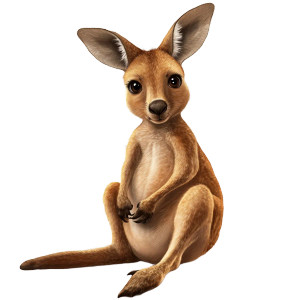 Cute Baby Kangaroo Cartoon Vinyl Car Decal Sticker – Waterproof & UV-Resistant 4.0"