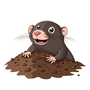 Cute Baby Mole Soil Vinyl Car Decal Sticker – Waterproof & UV-Resistant 4.0"