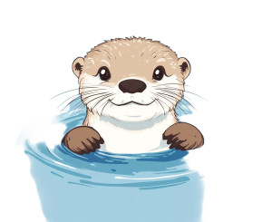 Cute Baby Otter Swimming Vinyl Car Decal Sticker – Waterproof & UV-Resistant 4.9" Cute Baby Otter Swimming Vinyl Car Decal Sticker – Waterproof & UV-Resistant 4.9"