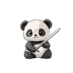 Cute Baby Panda Sword Vinyl Car Decal Sticker – Waterproof & UV-Resistant 4.0" Cute Baby Panda Sword Vinyl Car Decal Sticker – Waterproof & UV-Resistant 4.0"