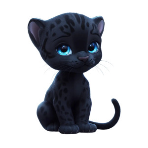 Cute Baby Panther Sticker Vinyl Car Decal Sticker – Waterproof & UV-Resistant 4.0"