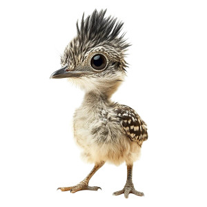 Cute Baby Roadrunner White Vinyl Car Decal Sticker – Waterproof & UV-Resistant 4.0"