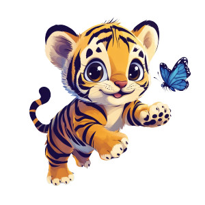 Cute Baby Tiger Cub Vinyl Car Decal Sticker – Waterproof & UV-Resistant 4.0" Cute Baby Tiger Cub Vinyl Car Decal Sticker – Waterproof & UV-Resistant 4.0"
