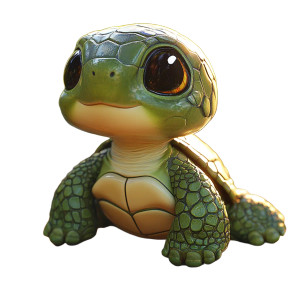 Cute Baby Turtle 3D Vinyl Car Decal Sticker – Waterproof & UV-Resistant 4.0"