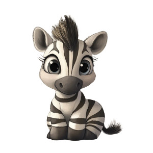 Cute Baby Zebra Camo Vinyl Car Decal Sticker – Waterproof & UV-Resistant 4.0"