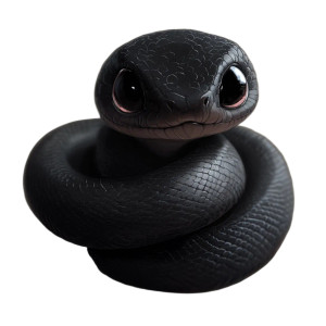 Cute Black Snake Anime Vinyl Car Decal Sticker – Waterproof & UV-Resistant 4.0" Cute Black Snake Anime Vinyl Car Decal Sticker – Waterproof & UV-Resistant 4.0"