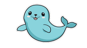 Cute Blue Seal Sticker Vinyl Car Decal Sticker – Waterproof & UV-Resistant 7.14" Cute Blue Seal Sticker Vinyl Car Decal Sticker – Waterproof & UV-Resistant 7.14"