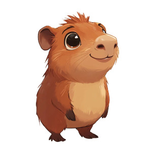 Cute Capybara Monster Vinyl Car Decal Sticker – Waterproof & UV-Resistant 4.0"