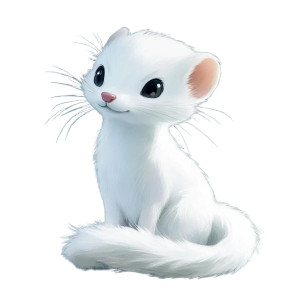 Cute Cartoon Ermine Vinyl Car Decal Sticker – Waterproof & UV-Resistant 4.0"