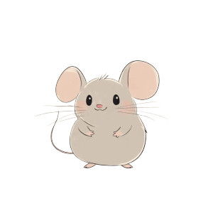 Cute Cartoon Mouse Vinyl Car Decal Sticker – Waterproof & UV-Resistant 4.0"