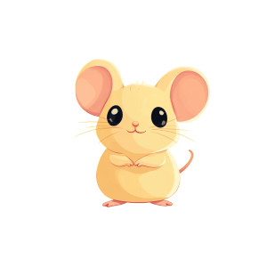 Cute Cartoon Mouse Front Vinyl Car Decal Sticker – Waterproof & UV-Resistant 4.0"