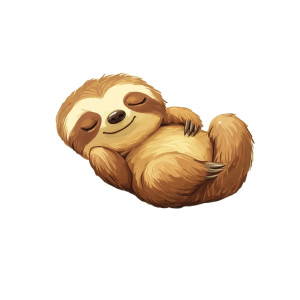 Cute Cartoon Sloth Sleeping Vinyl Car Decal Sticker – Waterproof & UV-Resistant 4.0"