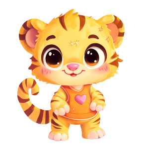 Cute Chibi Baby Tiger Vinyl Car Decal Sticker – Waterproof & UV-Resistant 4.0" Cute Chibi Baby Tiger Vinyl Car Decal Sticker – Waterproof & UV-Resistant 4.0"