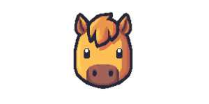 Cute Chibi Horse Pixel Vinyl Car Decal Sticker – Waterproof & UV-Resistant 8.0"