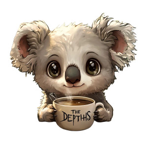 Cute Chibi Koala Coffee Vinyl Car Decal Sticker – Waterproof & UV-Resistant 4.0"