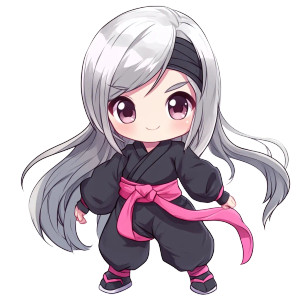 Cute Chibi Ninja Girl Vinyl Car Decal Sticker – Waterproof & UV-Resistant 4.0" Cute Chibi Ninja Girl Vinyl Car Decal Sticker – Waterproof & UV-Resistant 4.0"