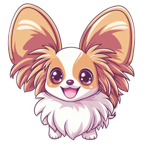 Cute Chibi Papillon Dog Vinyl Car Decal Sticker – Waterproof & UV-Resistant 4.0" Cute Chibi Papillon Dog Vinyl Car Decal Sticker – Waterproof & UV-Resistant 4.0"