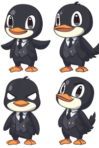 Cute Chibi Penguin Characters Vinyl Car Decal Sticker – Waterproof & UV-Resistant 4.0" Cute Chibi Penguin Characters Vinyl Car Decal Sticker – Waterproof & UV-Resistant 4.0"