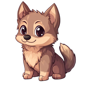 Cute Chibi Puppy Vinyl Car Decal Sticker – Waterproof & UV-Resistant 4.0"