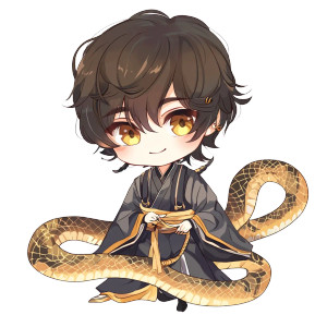 Cute Chibi Snake Boy Vinyl Car Decal Sticker – Waterproof & UV-Resistant 4.0" Cute Chibi Snake Boy Vinyl Car Decal Sticker – Waterproof & UV-Resistant 4.0"