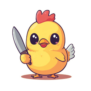 Cute Chicken Knife Kawaii Vinyl Car Decal Sticker – Waterproof & UV-Resistant 4.0" Cute Chicken Knife Kawaii Vinyl Car Decal Sticker – Waterproof & UV-Resistant 4.0"