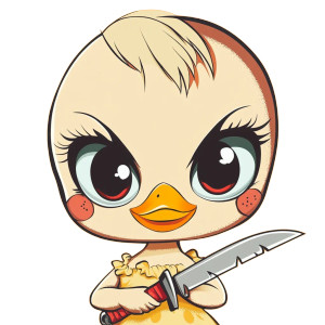 Cute Chick Knife Vinyl Car Decal Sticker – Waterproof & UV-Resistant 4.0" Cute Chick Knife Vinyl Car Decal Sticker – Waterproof & UV-Resistant 4.0"