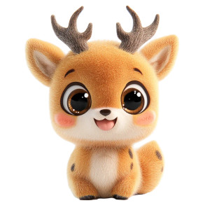 Cute Chubby Deer Fluffy Vinyl Car Decal Sticker – Waterproof & UV-Resistant 4.0" Cute Chubby Deer Fluffy Vinyl Car Decal Sticker – Waterproof & UV-Resistant 4.0"