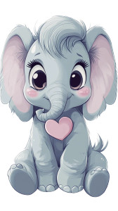 Cute Chubby Elephant Heart Vinyl Car Decal Sticker – Waterproof & UV-Resistant 4.85" Cute Chubby Elephant Heart Vinyl Car Decal Sticker – Waterproof & UV-Resistant 4.85"
