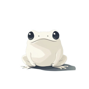 Cute Chubby Frog Gray Vinyl Car Decal Sticker – Waterproof & UV-Resistant 4.0"