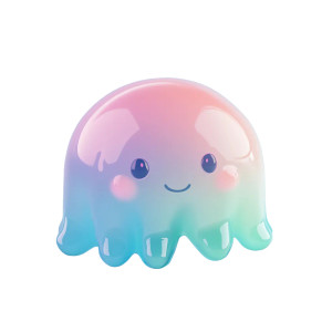 Cute Colorful Glossy Slime Vinyl Car Decal Sticker – Waterproof & UV-Resistant 4.0"