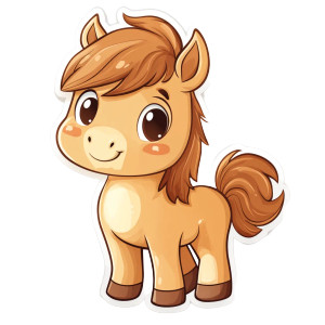 Cute Cub Horse Sticker Vinyl Car Decal Sticker – Waterproof & UV-Resistant 4.0" Cute Cub Horse Sticker Vinyl Car Decal Sticker – Waterproof & UV-Resistant 4.0"
