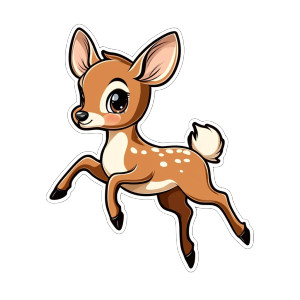 Cute Deer Jumping Sticker Vinyl Car Decal Sticker – Waterproof & UV-Resistant 4.0" Cute Deer Jumping Sticker Vinyl Car Decal Sticker – Waterproof & UV-Resistant 4.0"