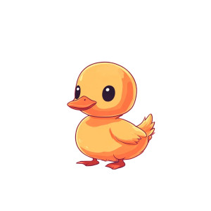 Cute Duck Cartoon Minimal Vinyl Car Decal Sticker – Waterproof & UV-Resistant 4.0"