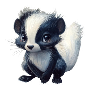 Cute Female Skunk Vinyl Car Decal Sticker – Waterproof & UV-Resistant 4.0"