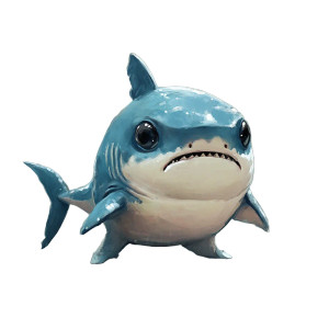 Cute Four Legged Shark Vinyl Car Decal Sticker – Waterproof & UV-Resistant 4.0"