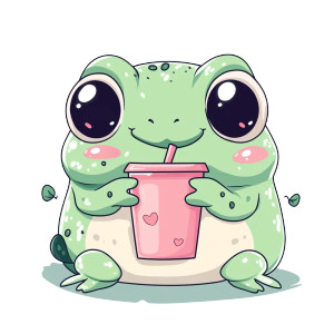 Cute Frog Emote Vinyl Car Decal Sticker – Waterproof & UV-Resistant 4.0"