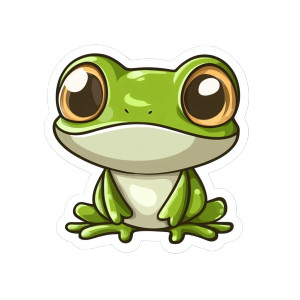 Cute Frog Sticker Vinyl Car Decal Sticker – Waterproof & UV-Resistant 4.0" Cute Frog Sticker Vinyl Car Decal Sticker – Waterproof & UV-Resistant 4.0"