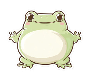 Cute Frog Sticker Vinyl Car Decal Sticker – Waterproof & UV-Resistant 4.62" Cute Frog Sticker Vinyl Car Decal Sticker – Waterproof & UV-Resistant 4.62"