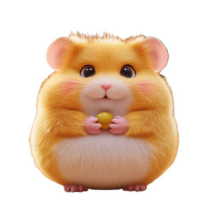 Cute Golden Hamster Character Vinyl Car Decal Sticker – Waterproof & UV-Resistant 4.0"