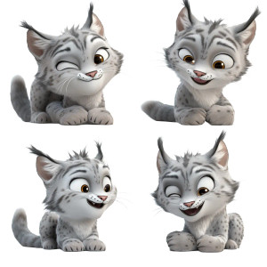 Cute Gray Lynx Animation Vinyl Car Decal Sticker – Waterproof & UV-Resistant 4.0" Cute Gray Lynx Animation Vinyl Car Decal Sticker – Waterproof & UV-Resistant 4.0"