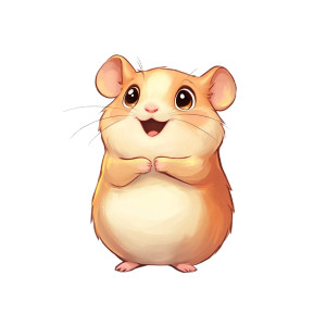 Cute Hamster Cartoon Vinyl Car Decal Sticker – Waterproof & UV-Resistant 4.0"