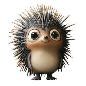 Cute Hedgehog Claymation Anime Vinyl Car Decal Sticker – Waterproof & UV-Resistant 4.0"