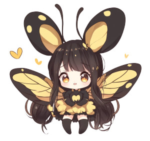 Cute Hornet Pokemon Chibi Vinyl Car Decal Sticker – Waterproof & UV-Resistant 4.25"