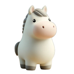 Cute Horse Figurine Vinyl Car Decal Sticker – Waterproof & UV-Resistant 4.0"