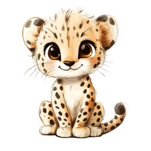 Cute Kawaii Cheetah Vinyl Car Decal Sticker – Waterproof & UV-Resistant 4.0" Cute Kawaii Cheetah Vinyl Car Decal Sticker – Waterproof & UV-Resistant 4.0"