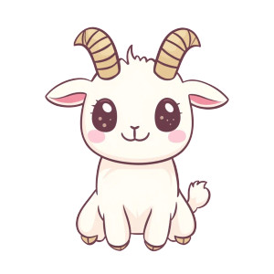 Cute Kawaii Goat Vinyl Car Decal Sticker – Waterproof & UV-Resistant 4.0" Cute Kawaii Goat Vinyl Car Decal Sticker – Waterproof & UV-Resistant 4.0"